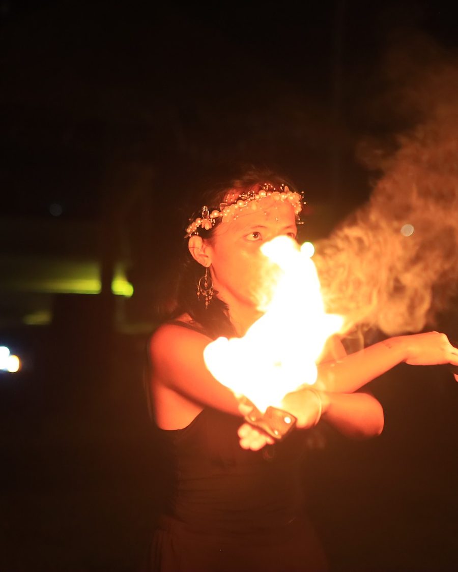 The fire